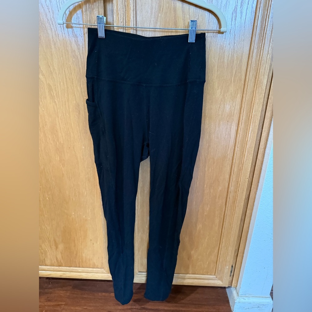 Icebreaker Black merino High-Waisted Leggings, small